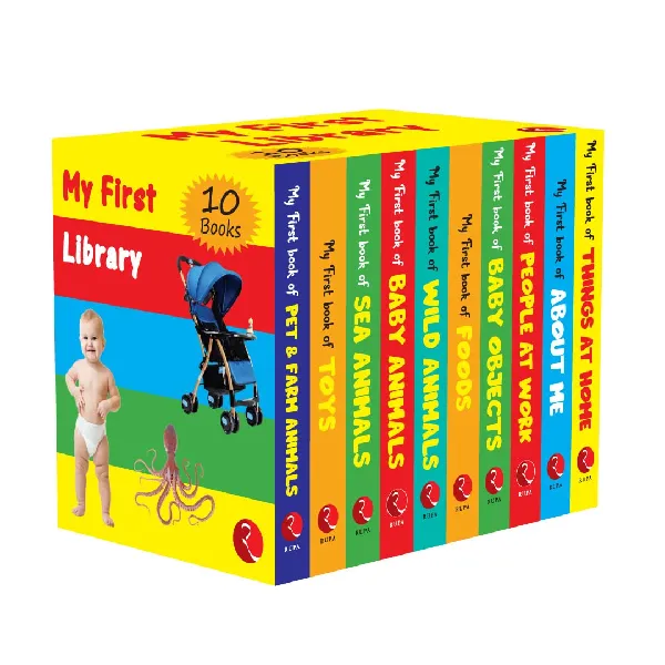 My First Library - Set Of 10 Books (Box Set) - Kids Learning Board Books - Children Growth And Development Book - Hardcover, 5 June 2022