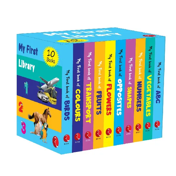 My First Library - Set Of 10 Books (Box Set) - Kids Learning Board Books - Children Growth And Development Book - Hardcover, 5 June 2022